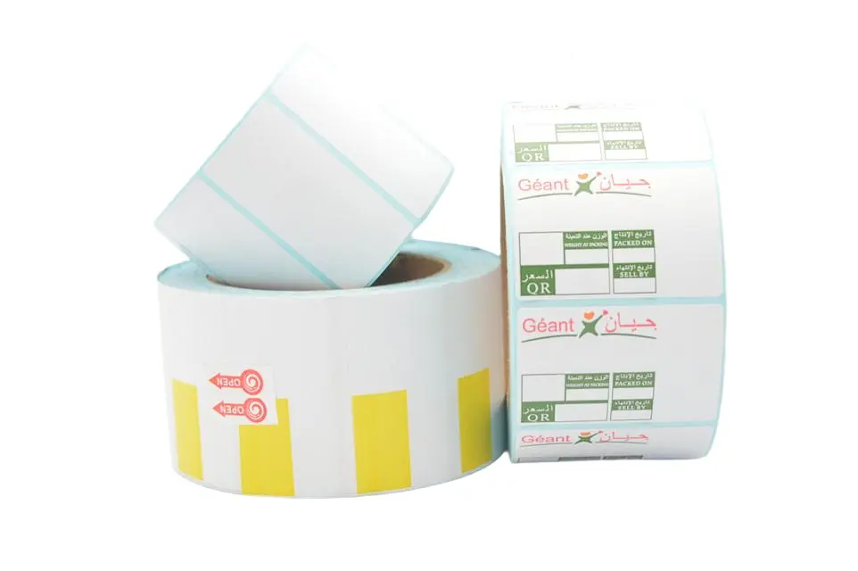 Özel basılmış termal etiketler